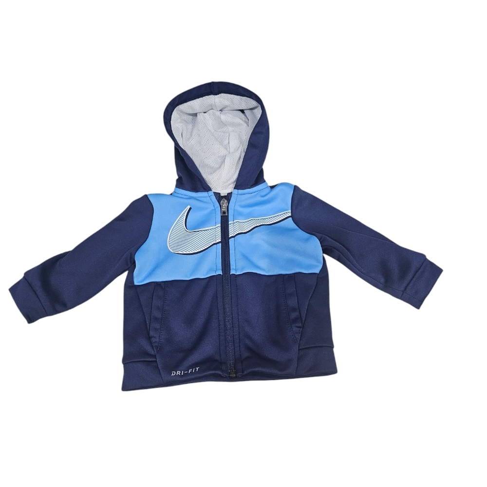 Nike Baby  Blue Hoodie. Size 9 mo EUC